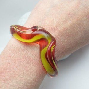 Art Glass cuff bracelet